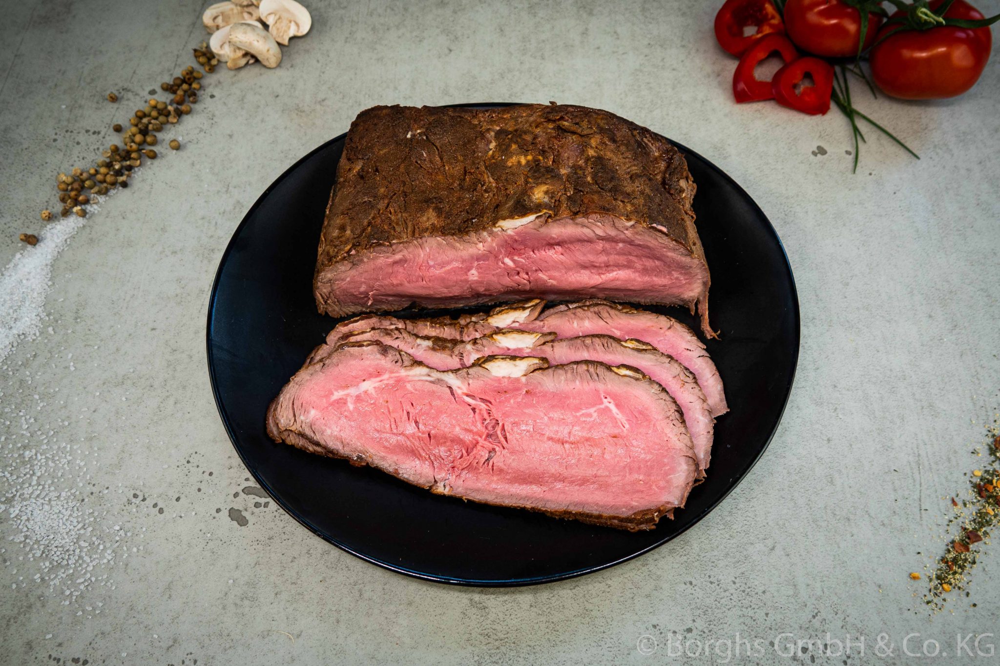 Roastbeef Rosa Gebraten Onlineshop Fleischerei Borghs