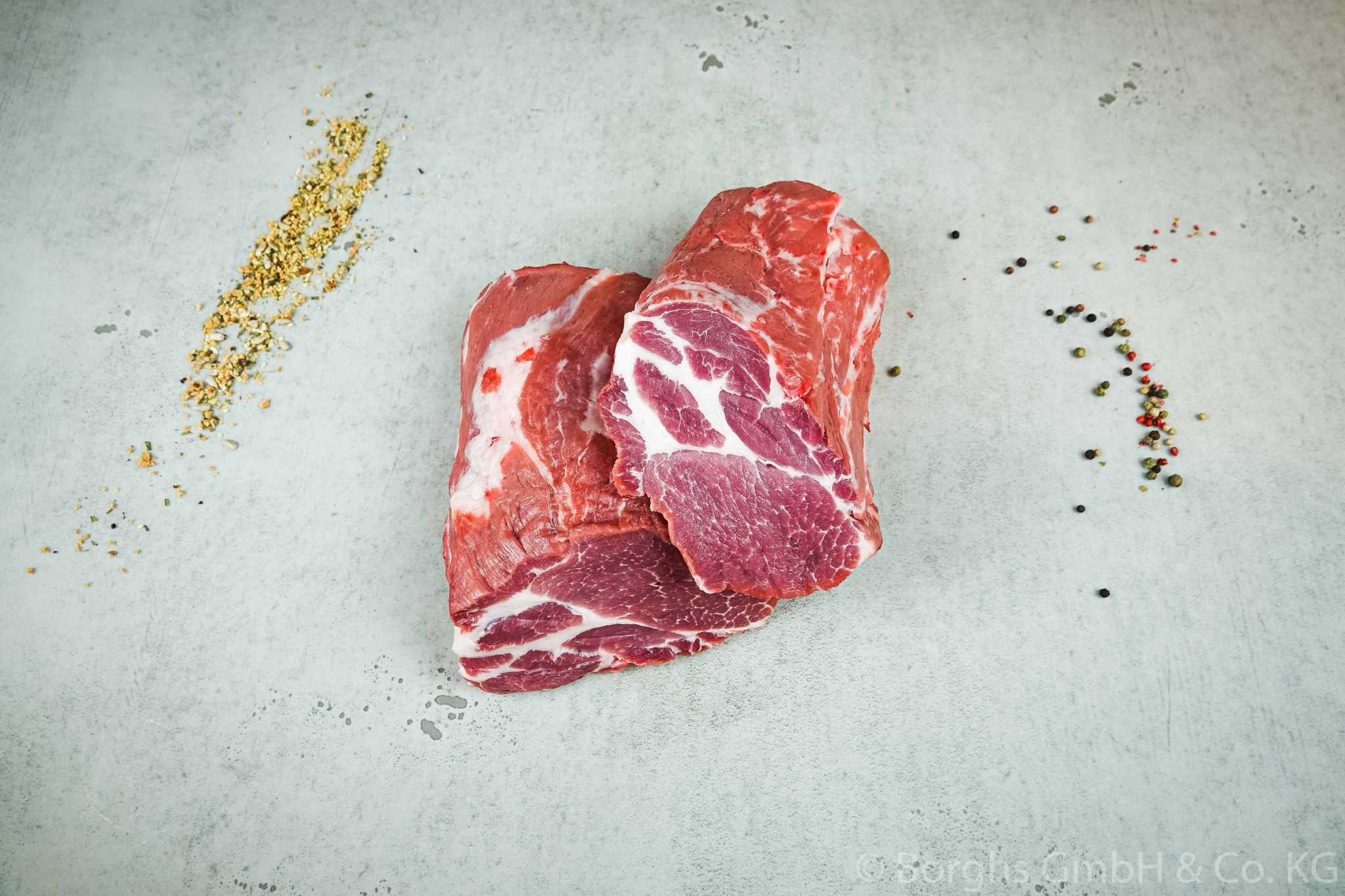 Schweinenacken ohne Knochen am Stück – Onlineshop Fleischerei Borghs